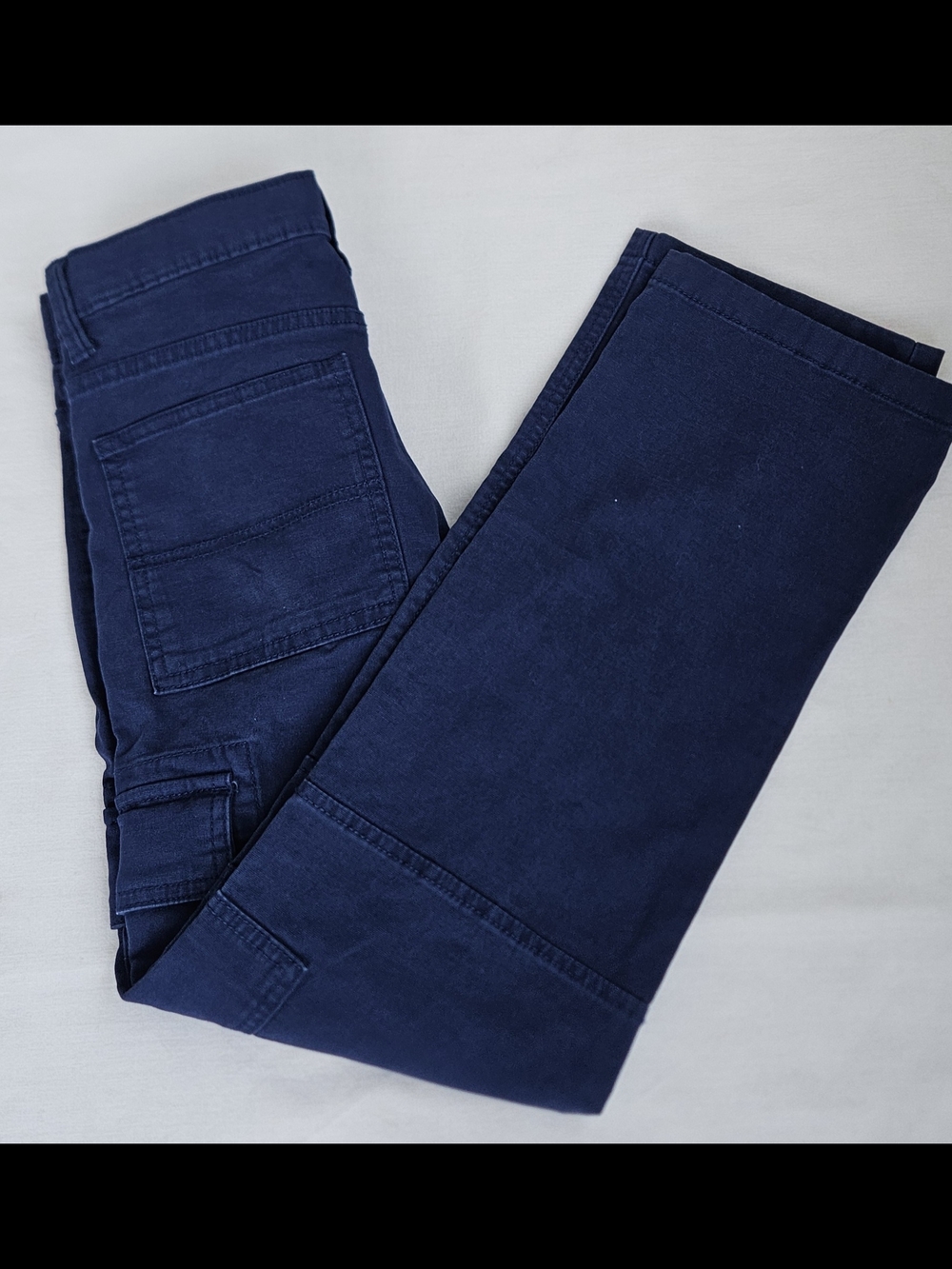 Thereabouts Boys Cargo Pants Size 12 Navy Blue Cotton Stretch NWT